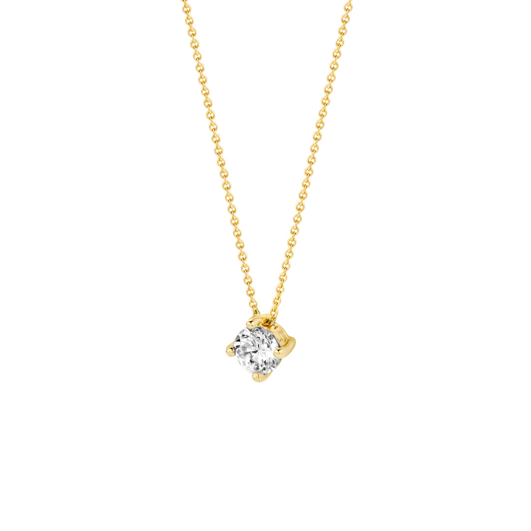 Blush - 42cm Solitaire Necklace - 14kt Yellow Gold