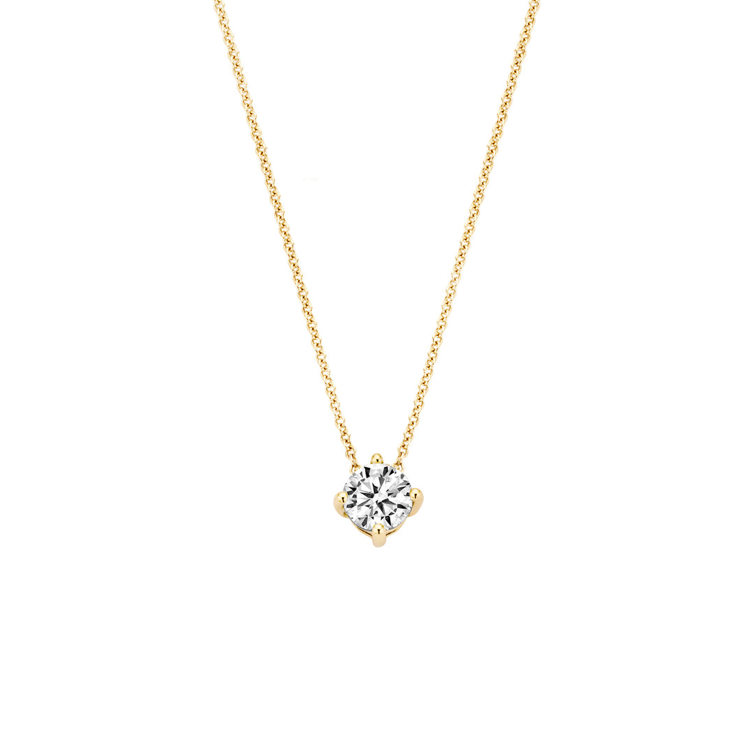 Blush - 42cm Solitaire Necklace - 14kt Yellow Gold