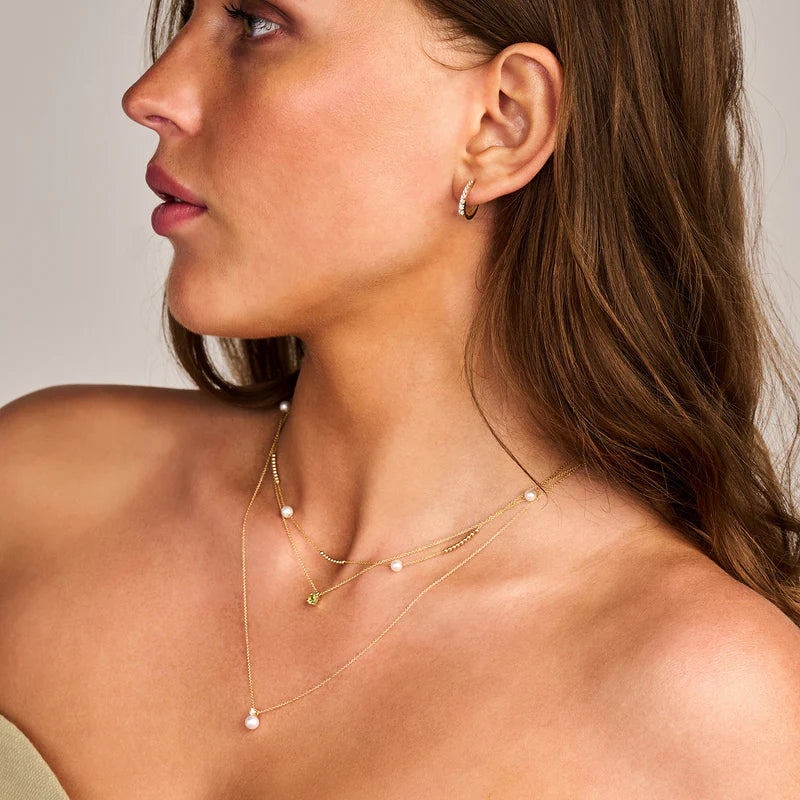 Blush - 42cm CZ Pearl Necklace - 14kt Yellow Gold