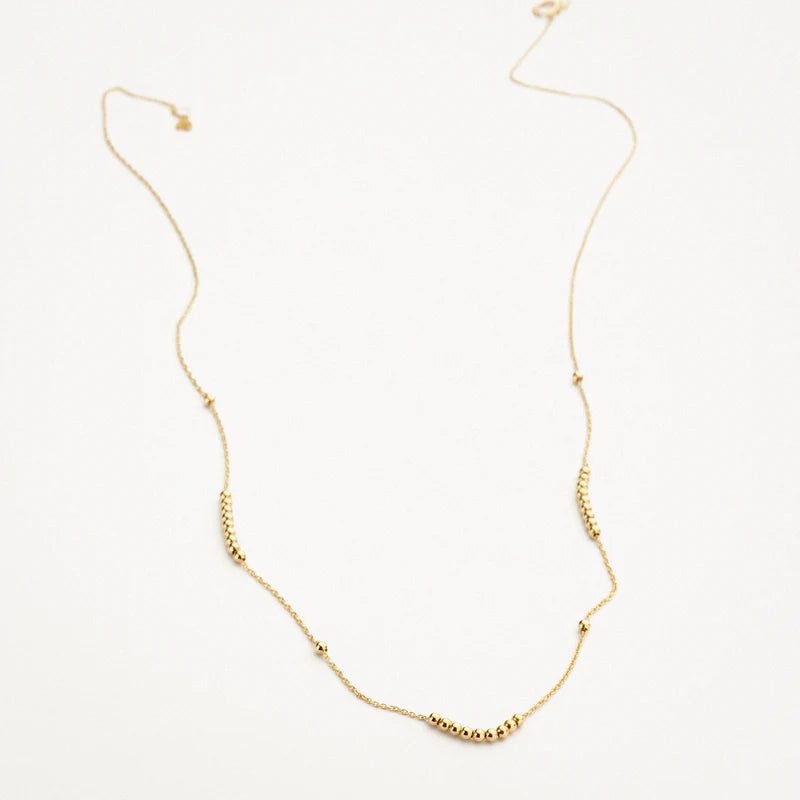 Blush - 42cm Beads Necklace - 14kt Yellow Gold