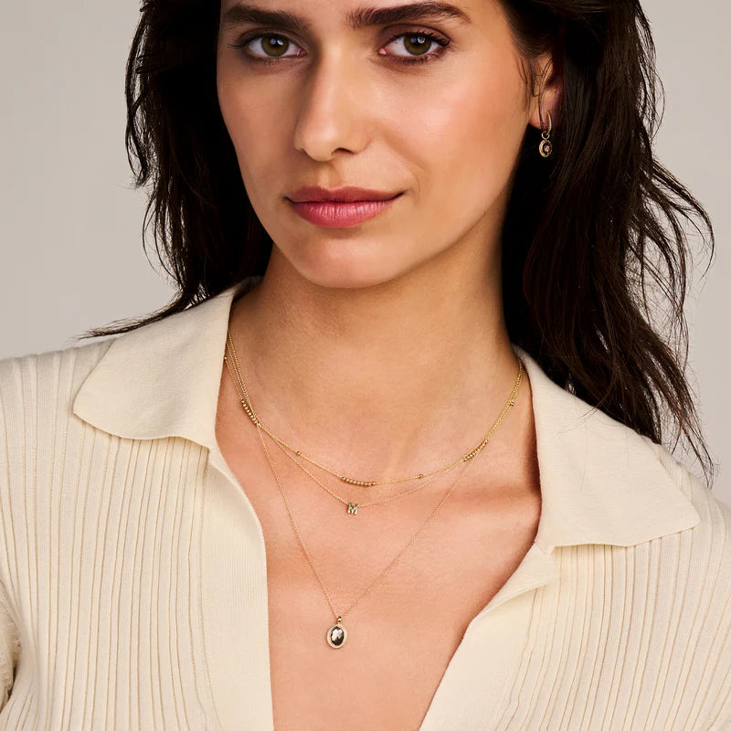 Blush - 42cm Beads Necklace - 14kt Yellow Gold