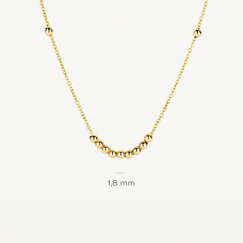 Blush - 42cm Beads Necklace - 14kt Yellow Gold
