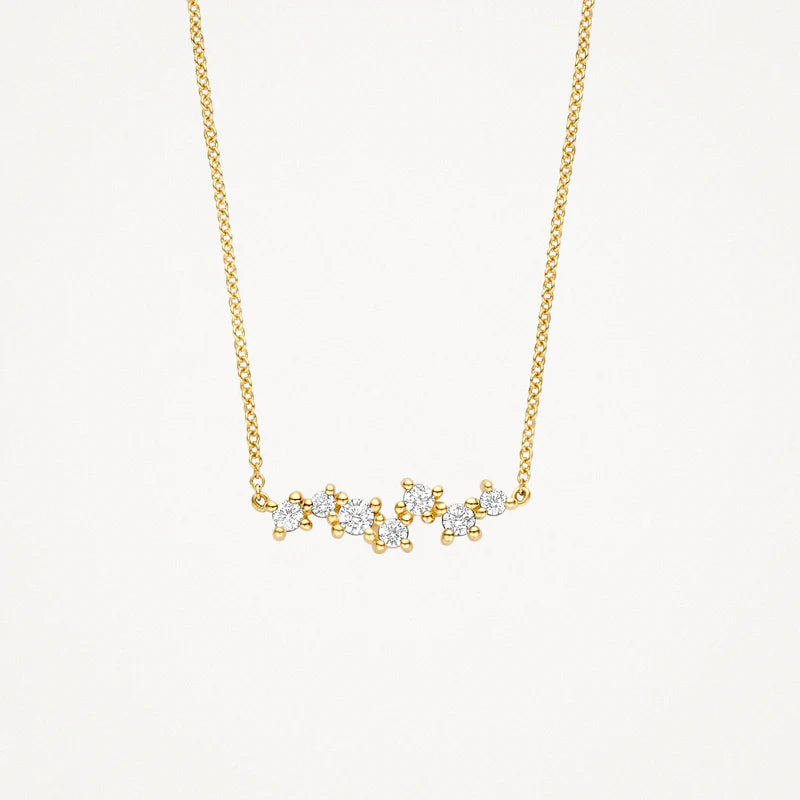 Blush - 42cm CZ Pavé Necklace - 14kt Yellow Gold