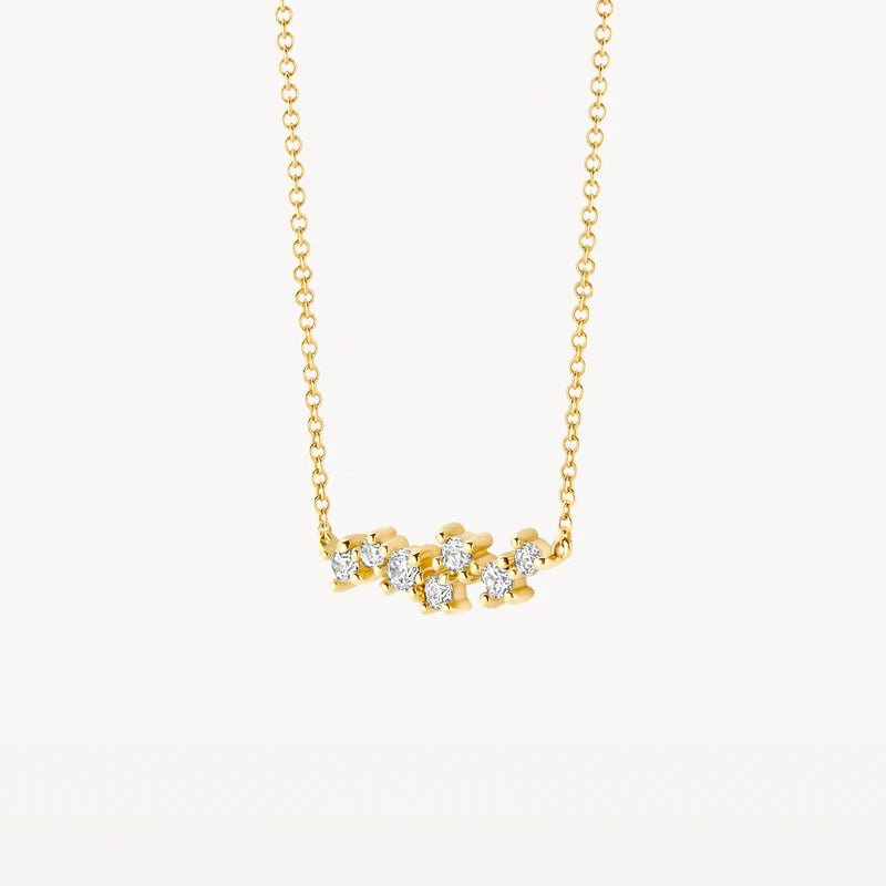 Blush - 42cm CZ Pavé Necklace - 14kt Yellow Gold