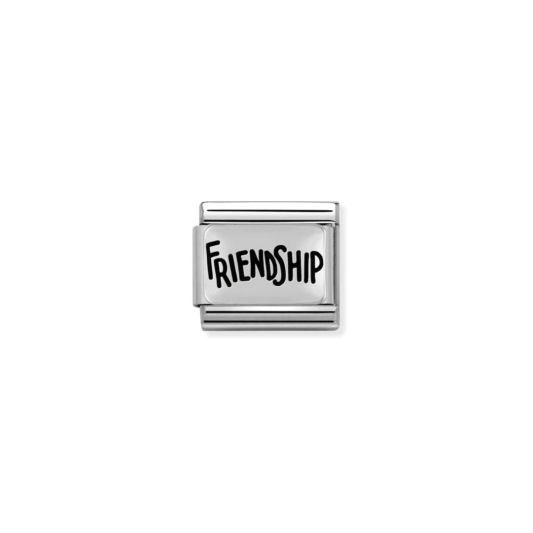 Nomination - Classic Oxidized Friendship Charm