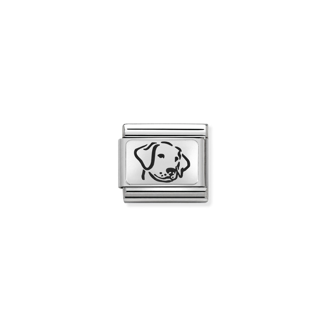 Nomination - Classic Oxidised Dog Charm