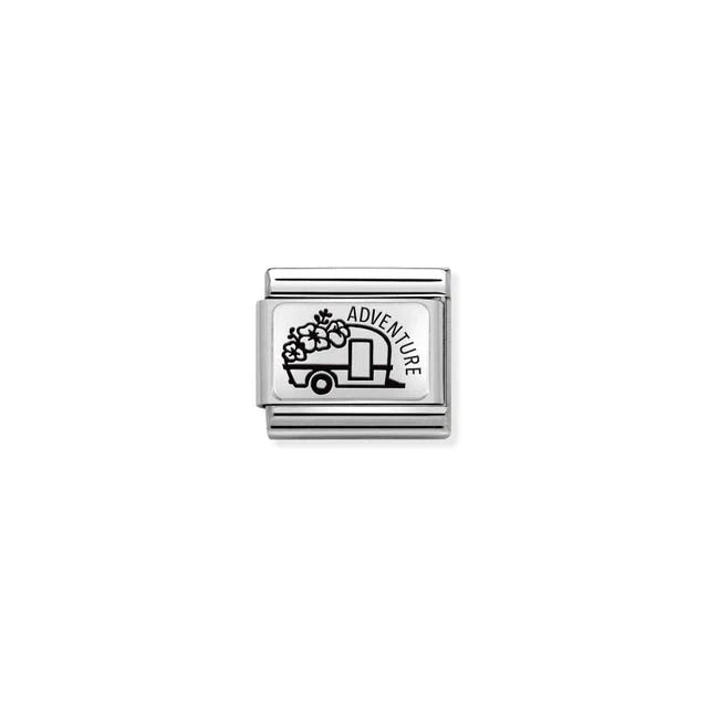 Nomination - Adventure Caravan with Flowers Charm