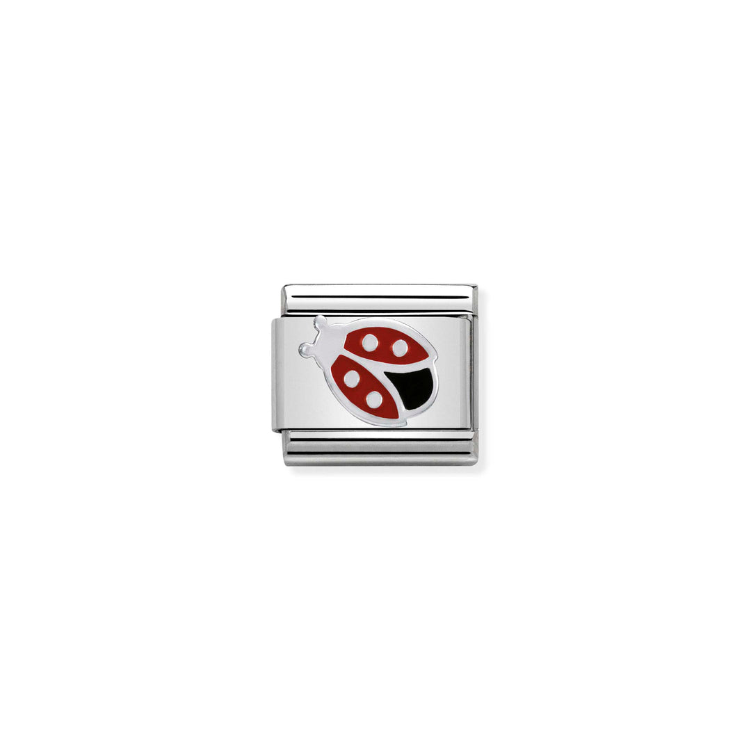 Nomination - Enamel Silver Ladybird Charm