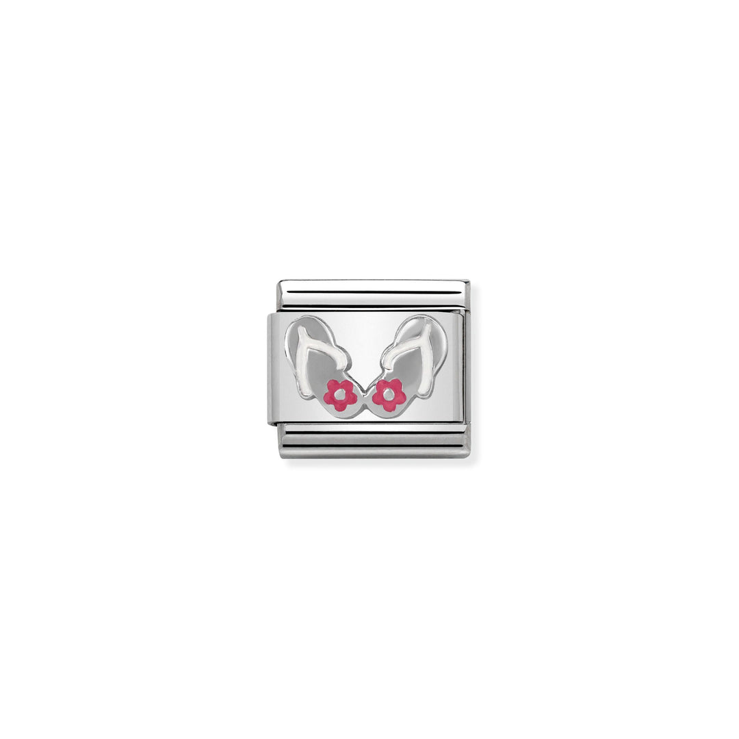 Nomination - Enamel Silver Flip-Flops Charm