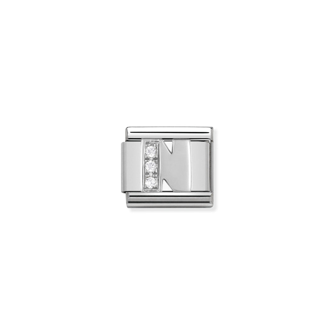 Nomination - Classic Alphabet CZ N Charm