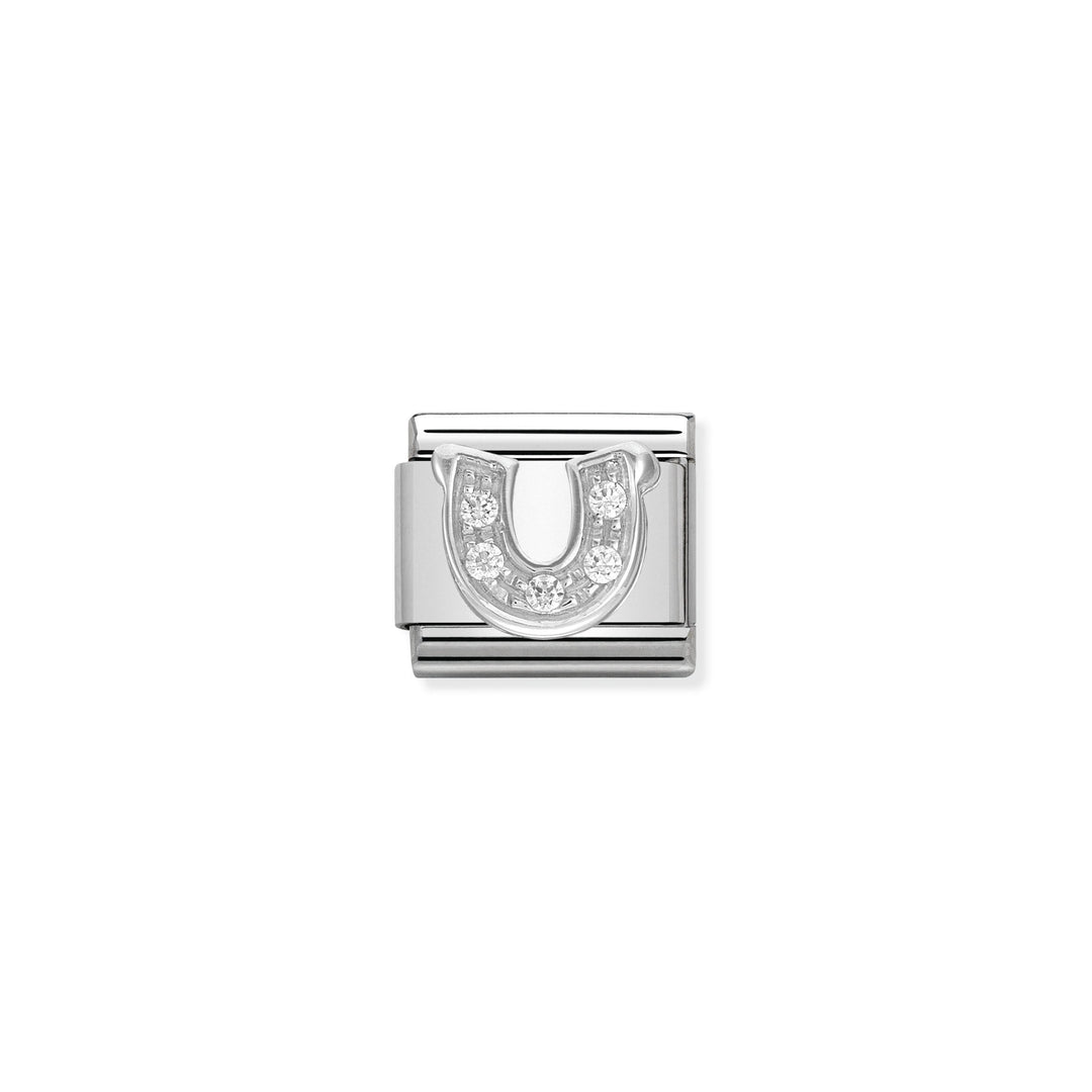 Nomination - Classic Cubic Zirconia Horseshoe Charm