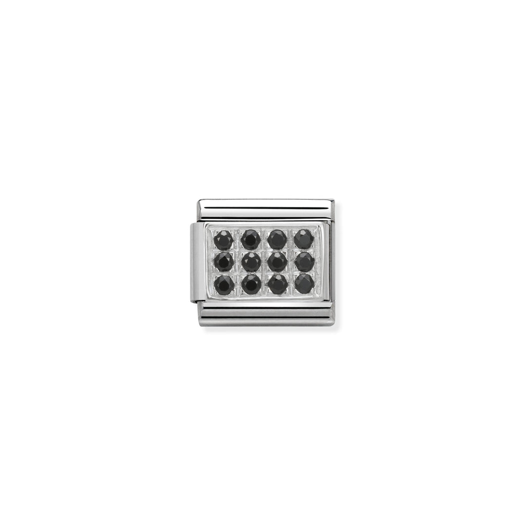 Nomination - Classic Pave Cubic Zirconia Black CZ Charm