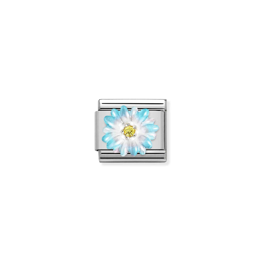 Nomination - Light Blue Flower Charm