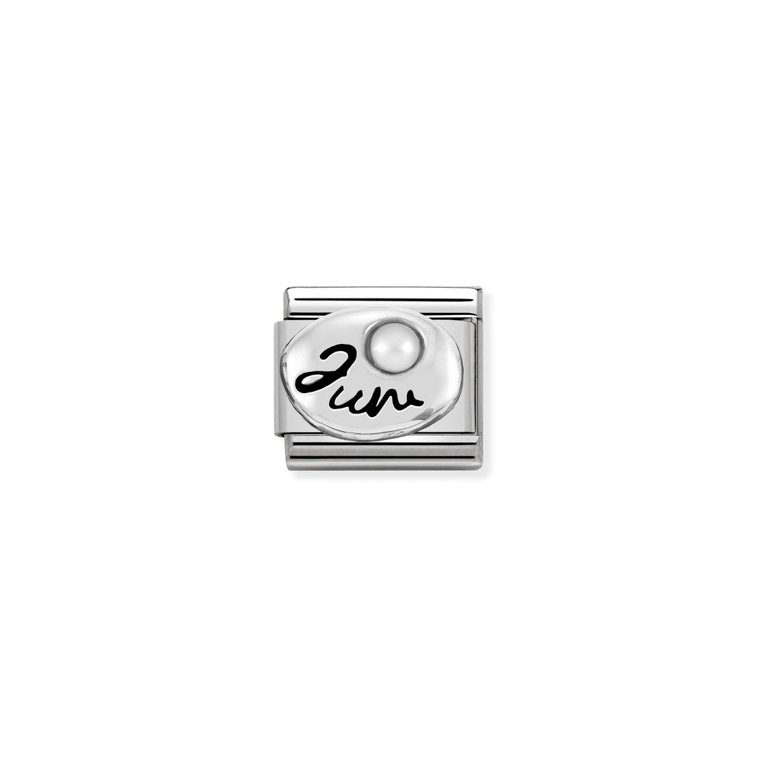 Nomination - Silver June With White Pearl Charm