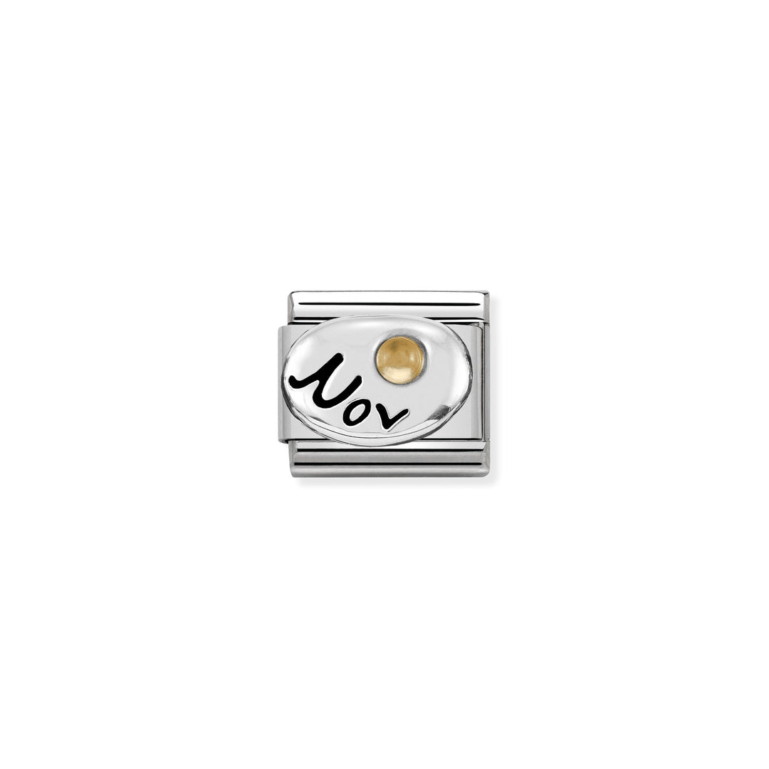 Nomination - Silver November Citrine Charm