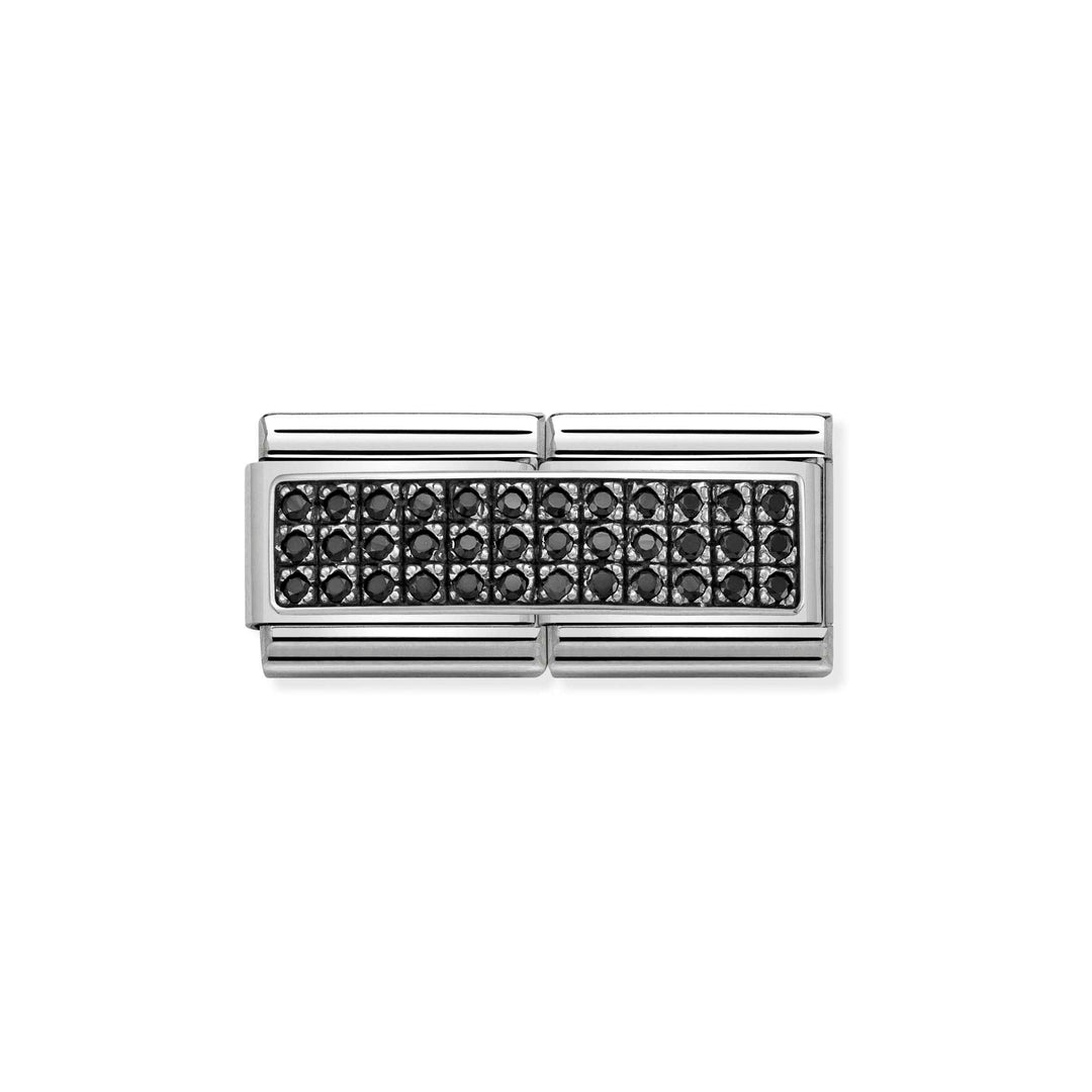 Nomination - Classic Double Pave Black CZ Charm