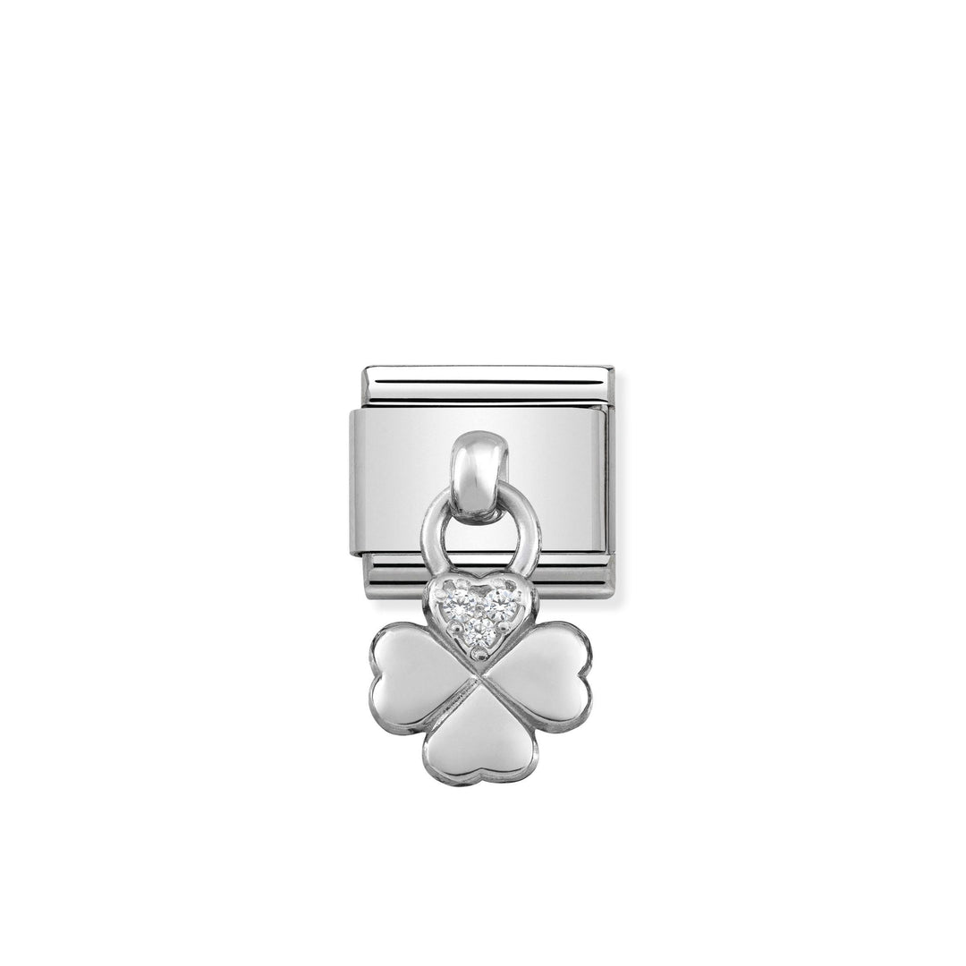 Nomination - Classic Four Leaf Clover CZ Charm