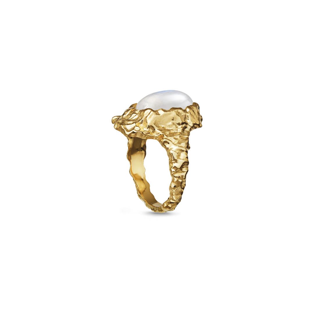 Maanesten - Moon Gudinde Ring - Gold