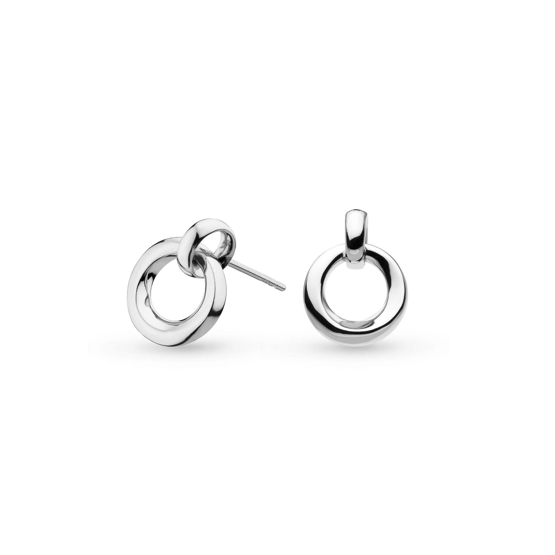 Kit Heath - Bevel Cirque Link Stud Earrings - Silver