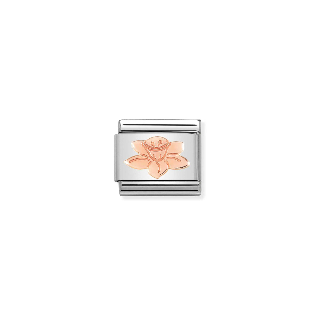 Nomination - Rose Gold Daffodil Charm