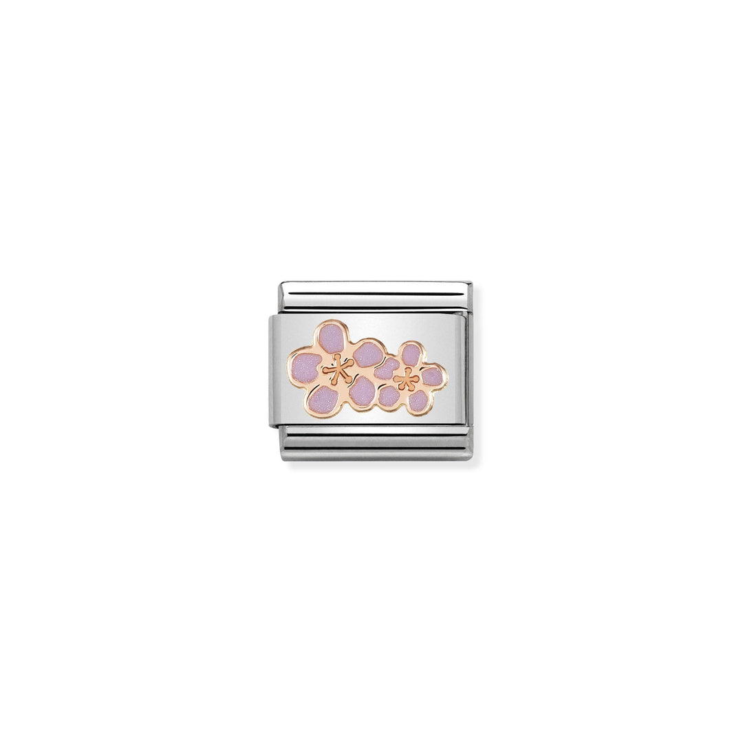 Nomination - Classic Peach Flowers Charm