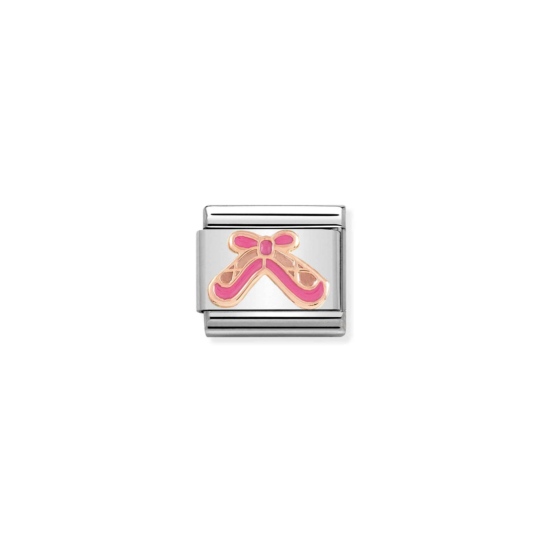 Nomination - Rose Gold Classic Ballet Shoes With Pink Charm