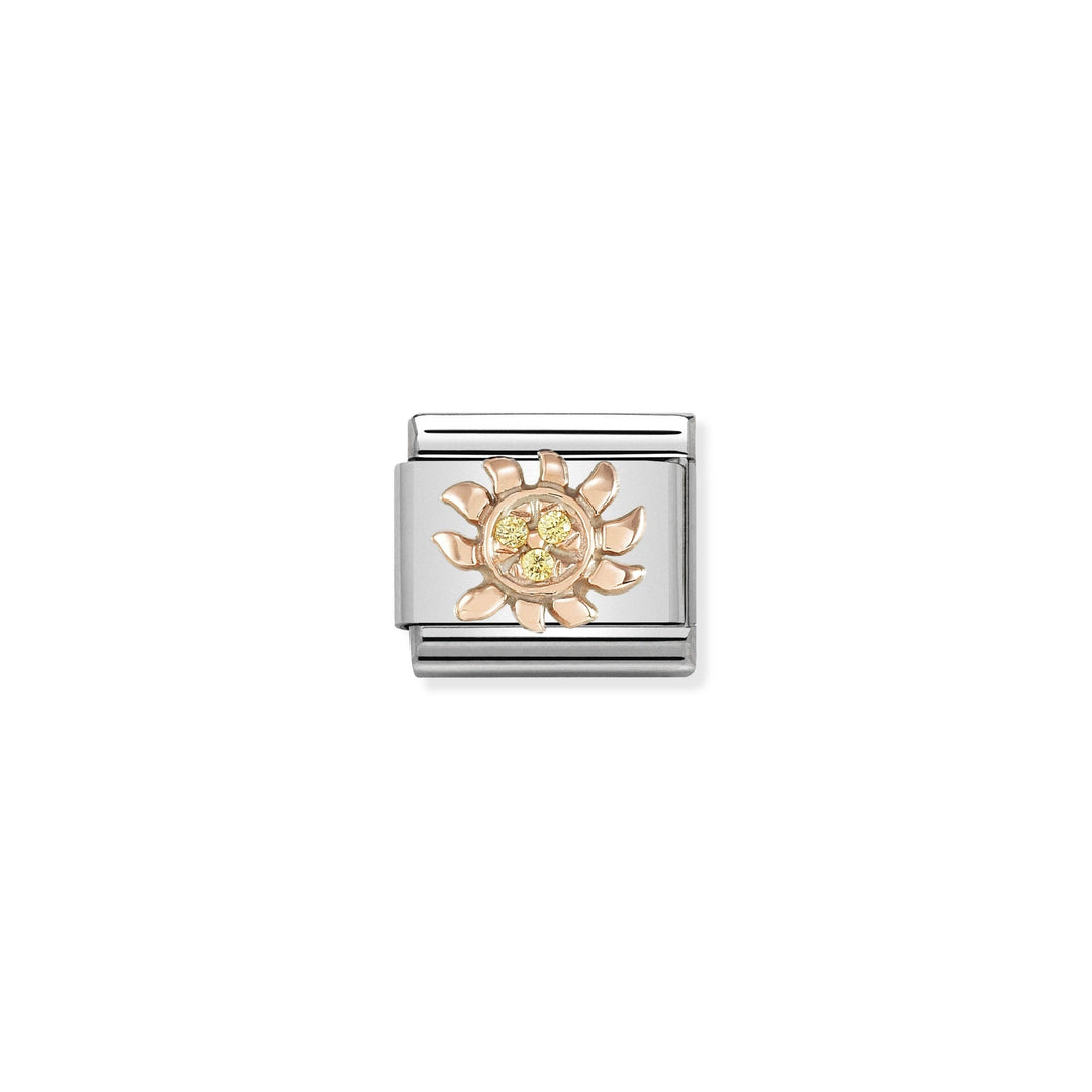 Nomination - Rose Gold Classic CZ Sun Charm