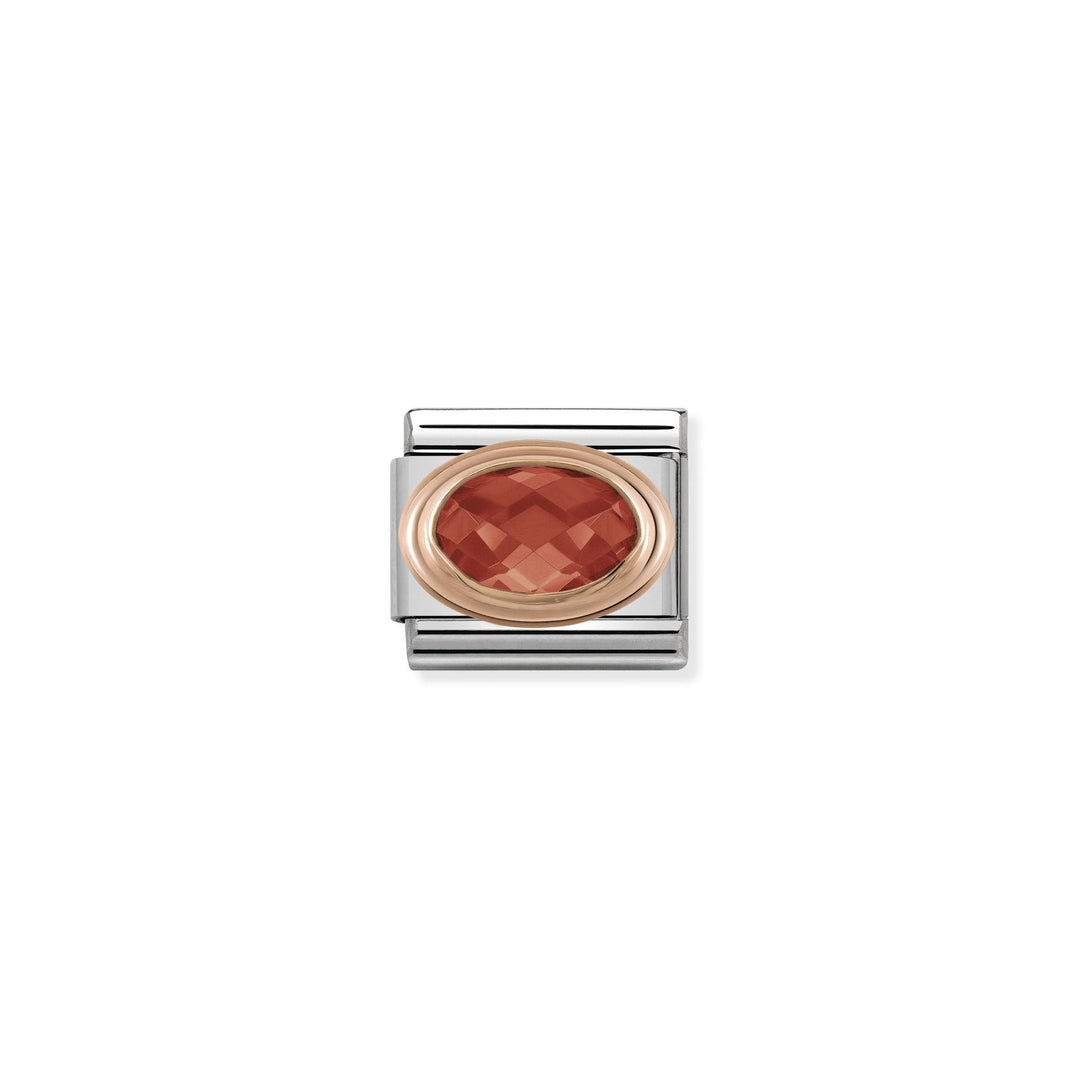 Nomination - Rose Gold Classic Faceted CZ Red Charm