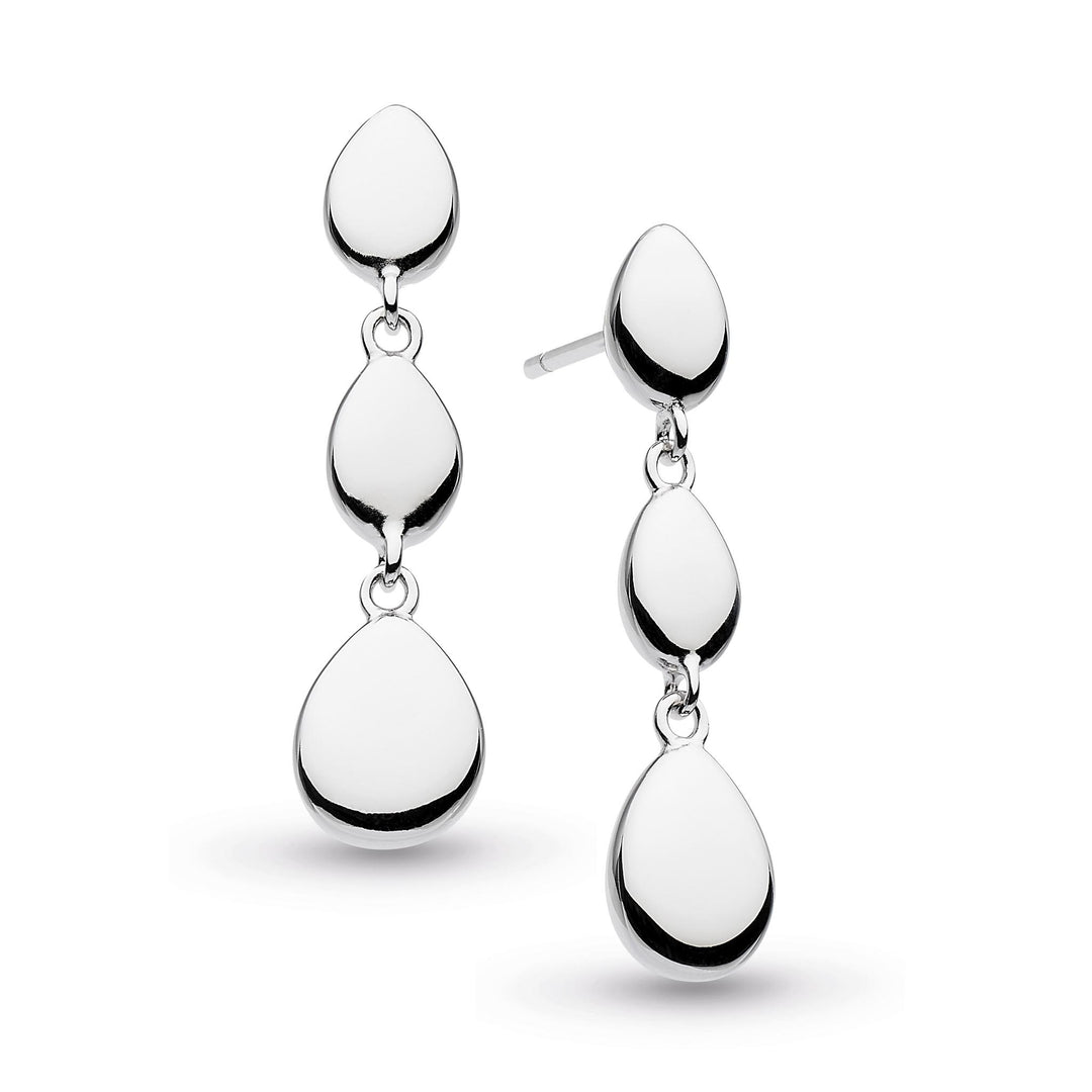 Kit Heath - Coast Pebble Linking Pebbles Drop Earrings - Silver