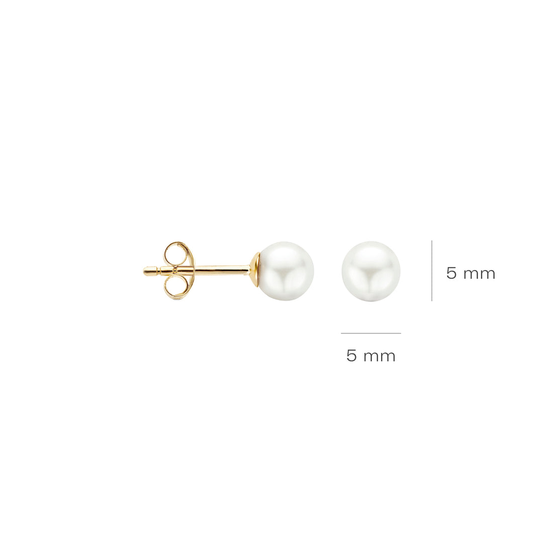 Blush - Medium Pearl Earrings - 14kt Yellow Gold