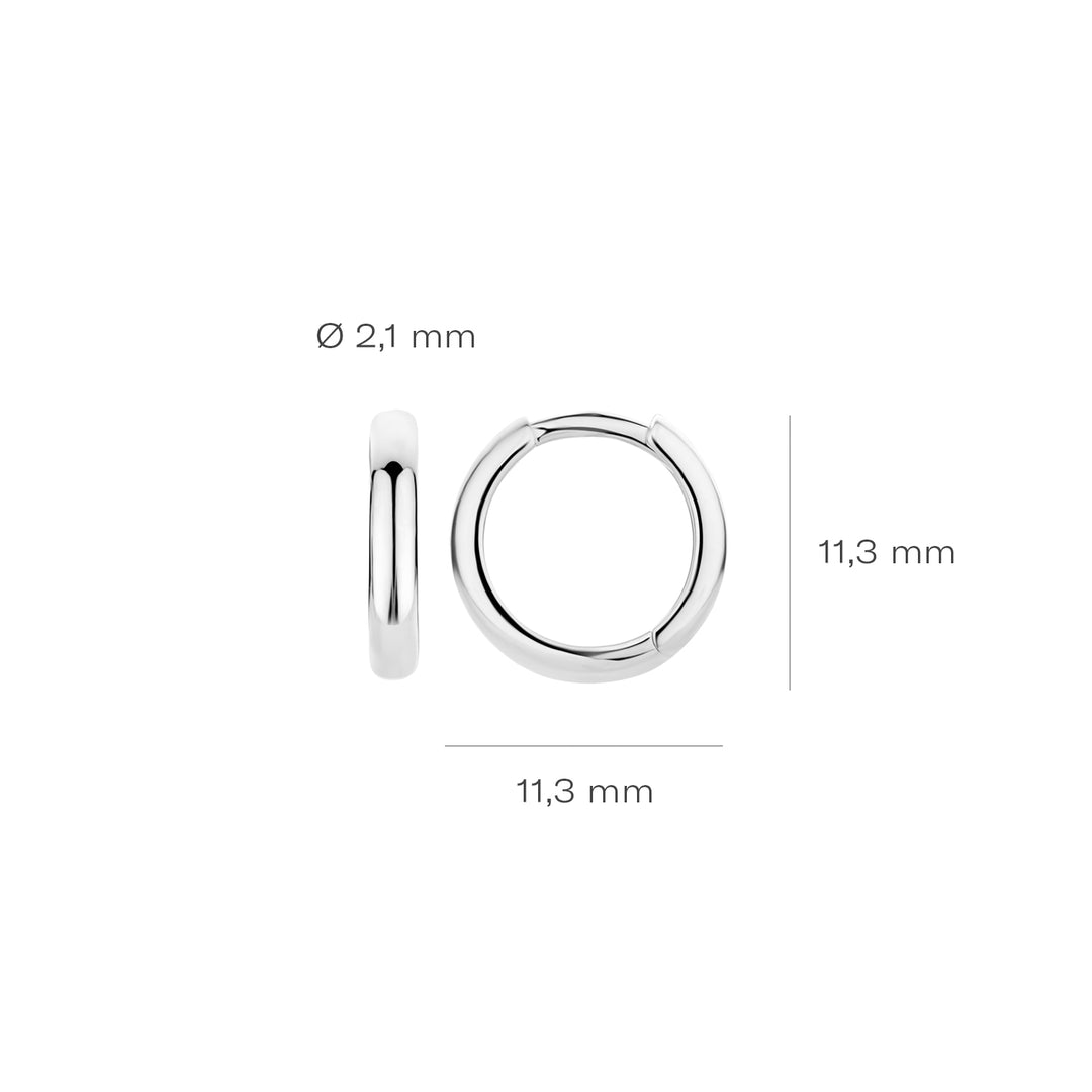 Blush - Classic Hoops - 14kt White Gold