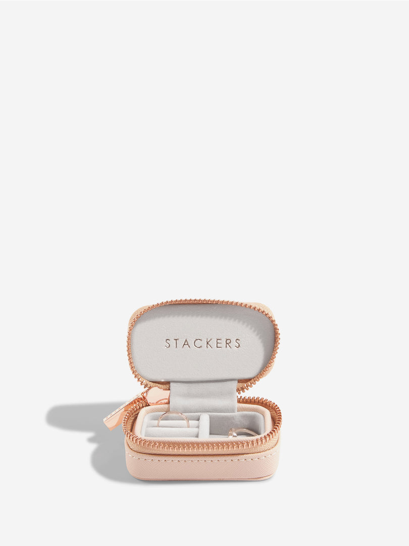 Stackers - Blush Pink Petite Zipped Travel Jewellery Box