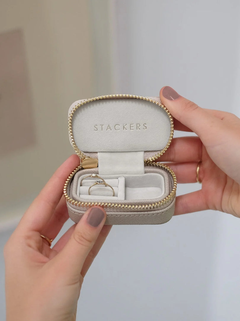 Stackers - Taupe Petite Zipped Travel Jewellery Box