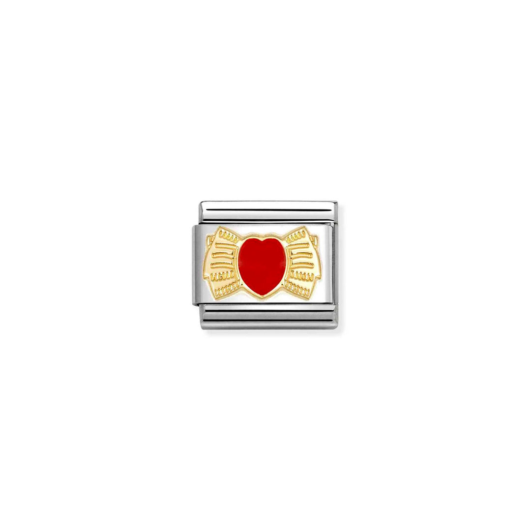 Nomination - Composable Classic Heart Bow Red Charm