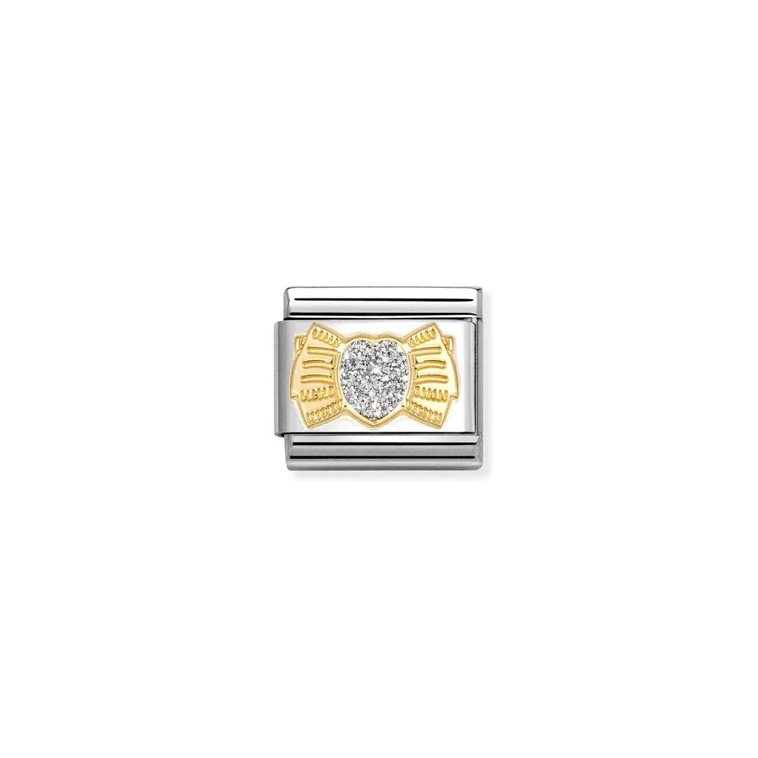 Nomination - Composable Classic Heart Bow Glitter Charm