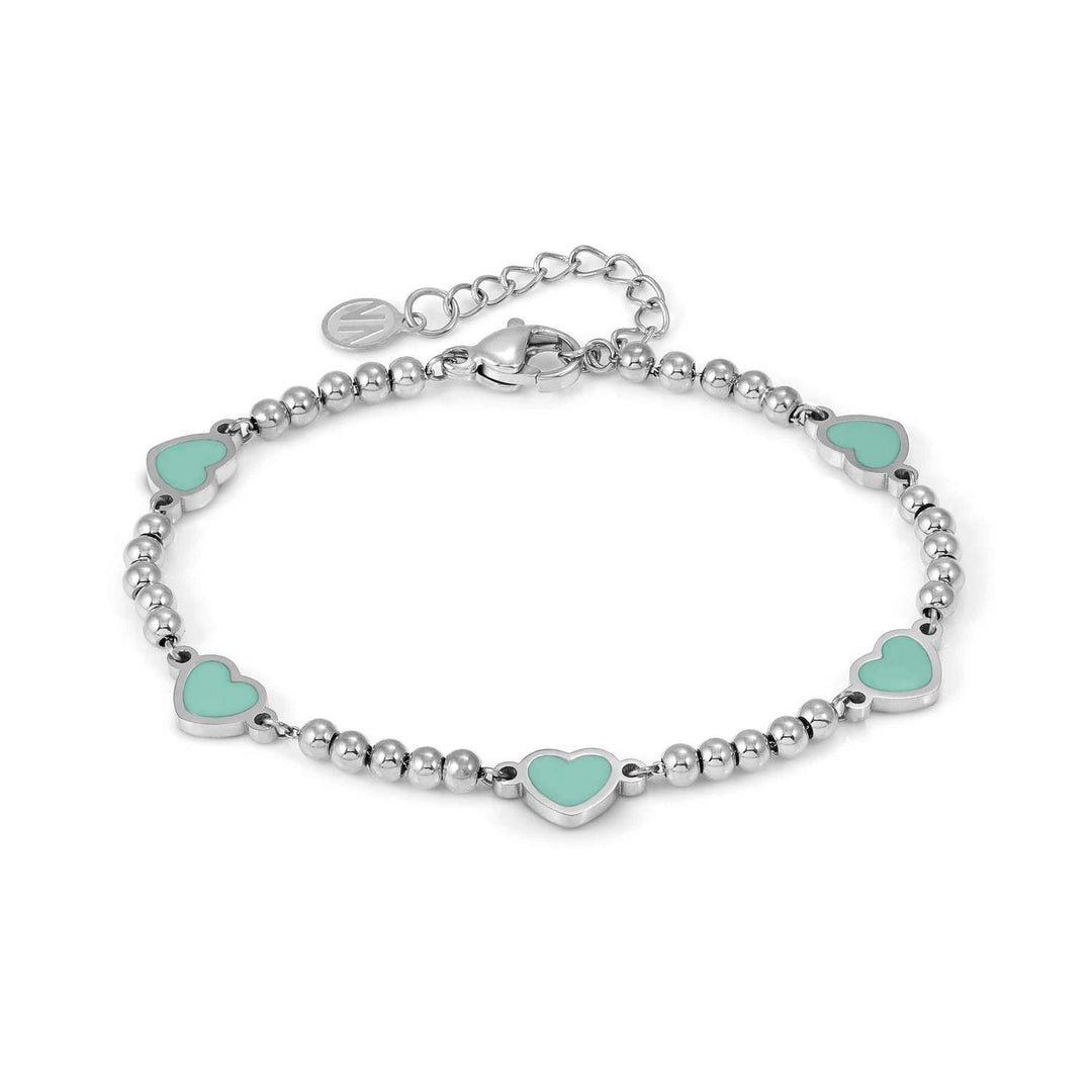 Nomination - Emosfere 5 Green Hearts Bracelet - Silver