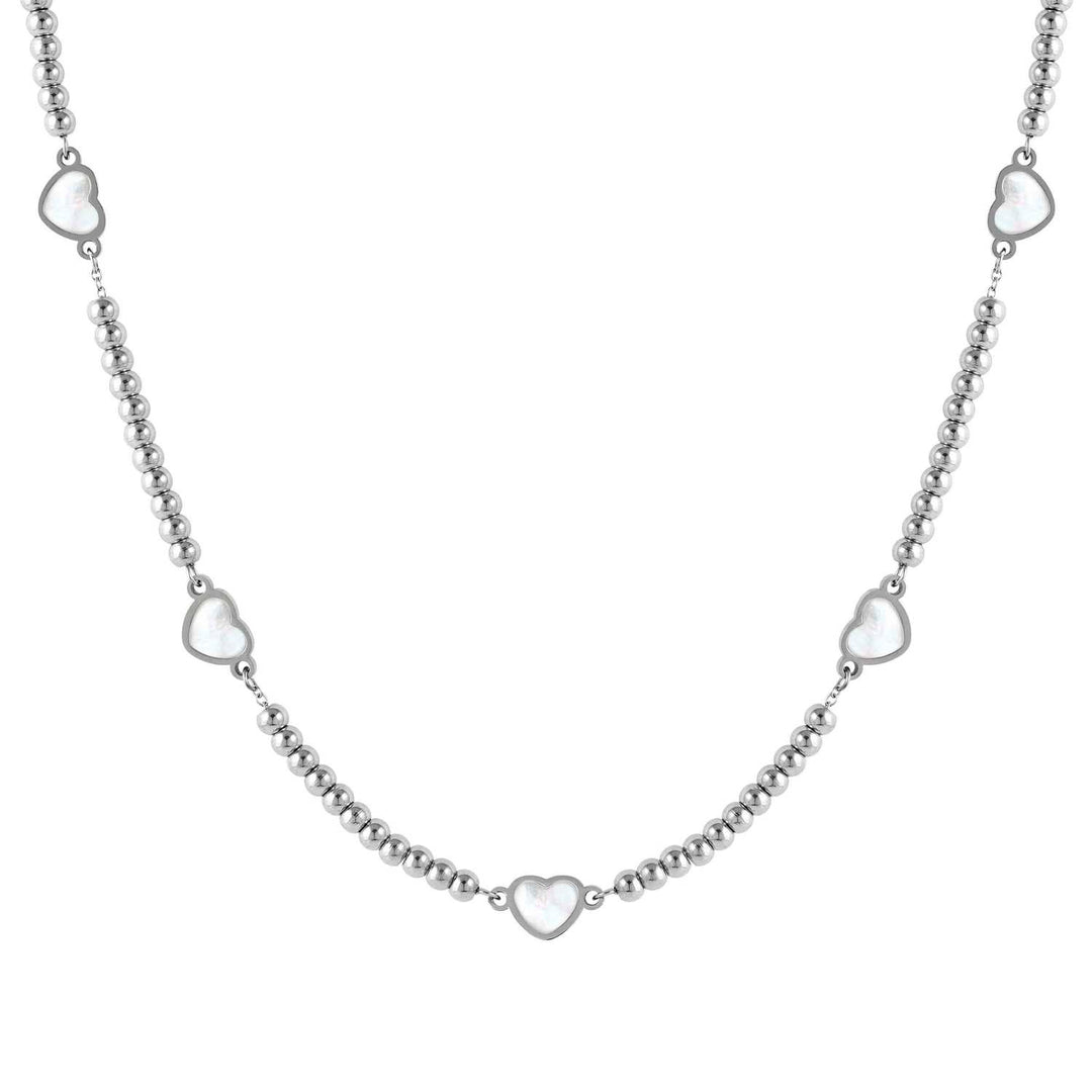 Nomination - Emosfere 5 Mother of Pearl Hearts Necklace - Silver