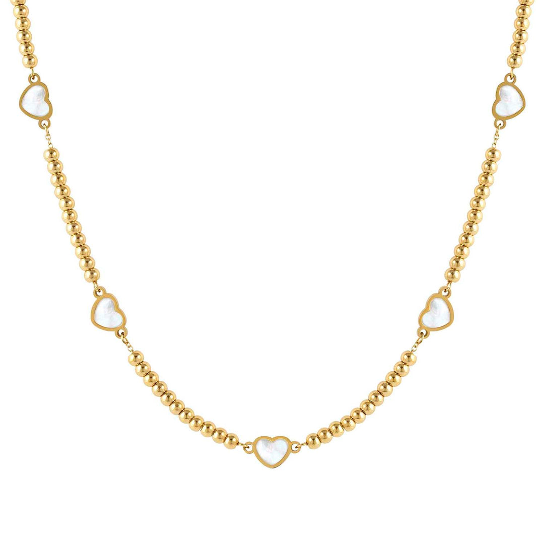 Nomination - Emosfere 5 Mother of Pearl Hearts Necklace - Gold