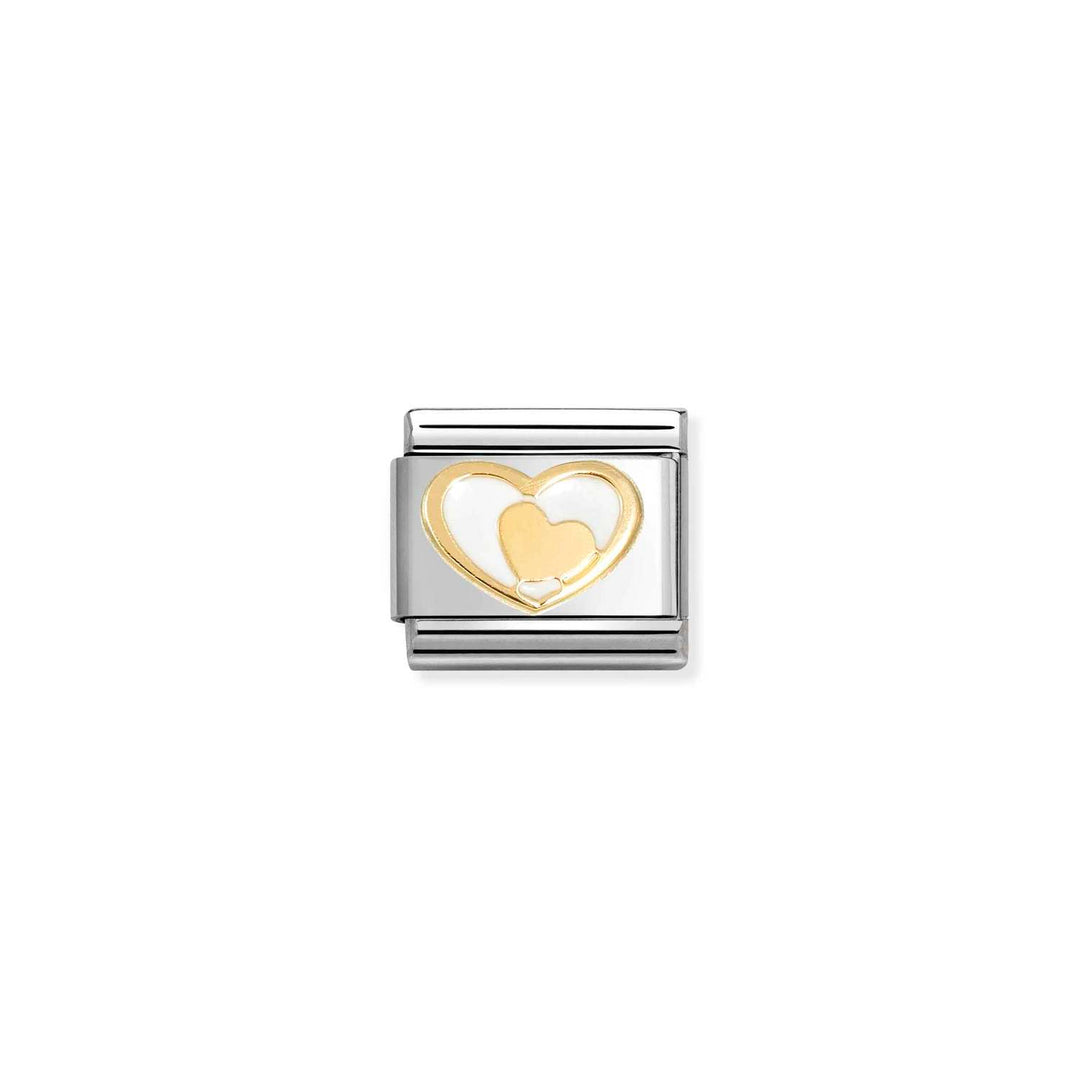 Nomination - Composable Classic White Gold Heart Charm