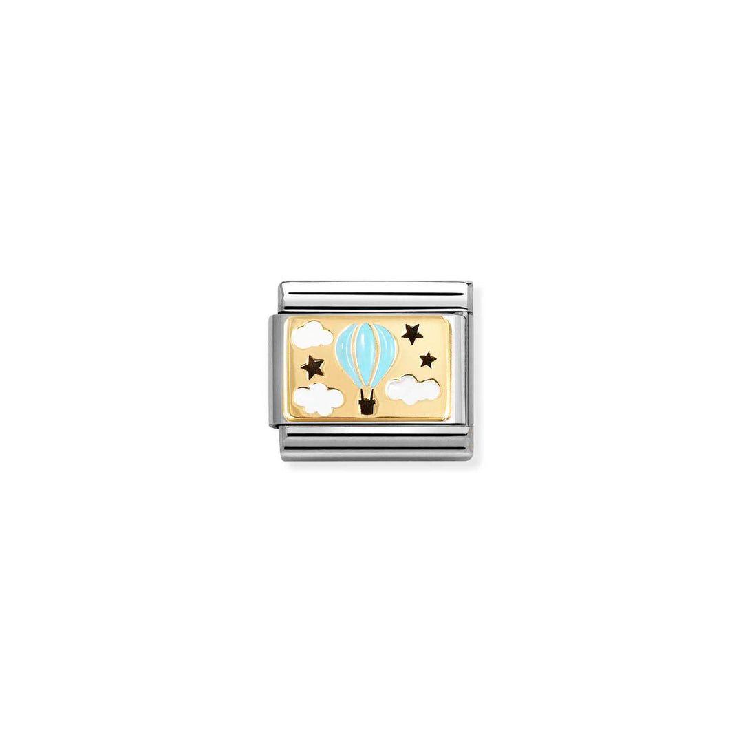 Nomination - Composable Classic Blue Hot Air Balloon Charm