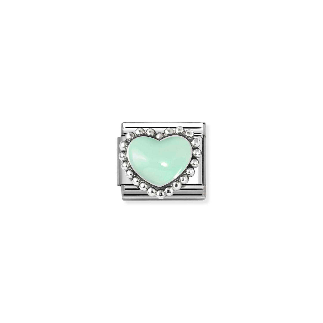 Nomination - Composable Classic Beaded Pastel Green Heart Charm