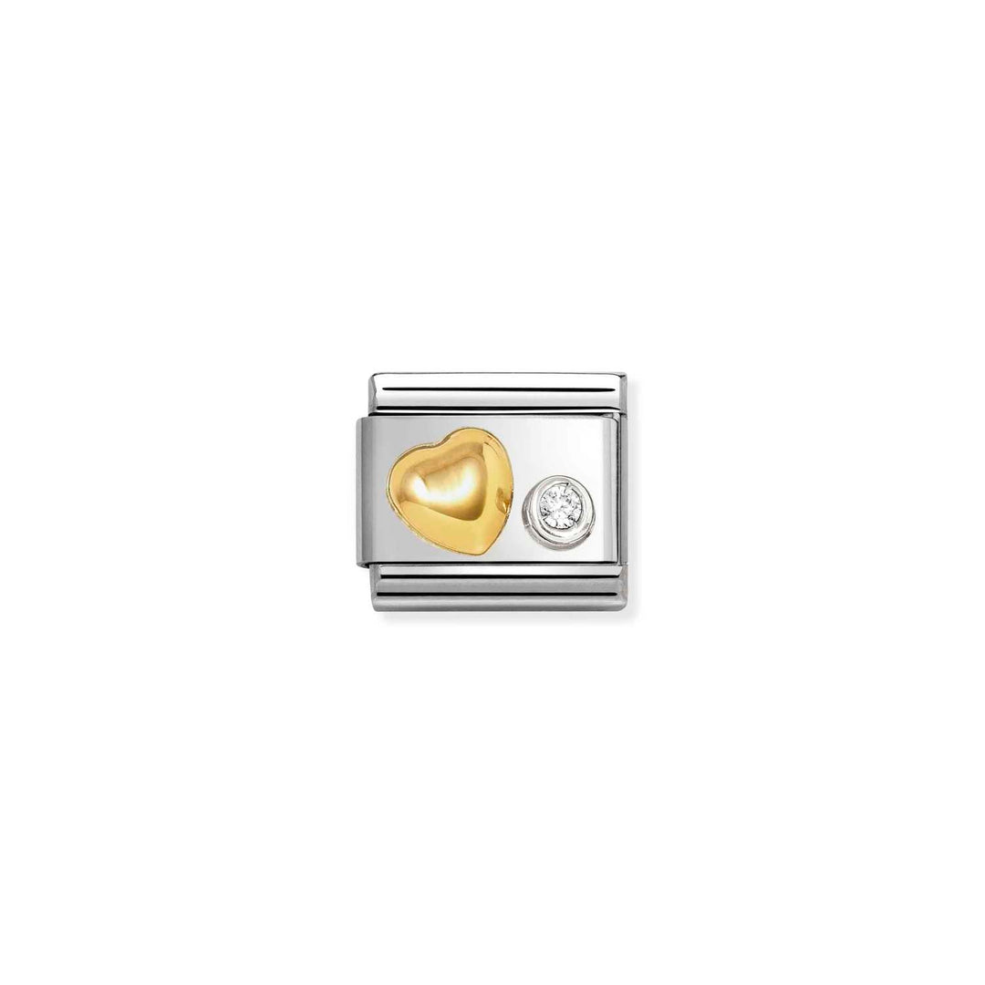 Nomination - Composable Classic Gold Heart with CZ Charm