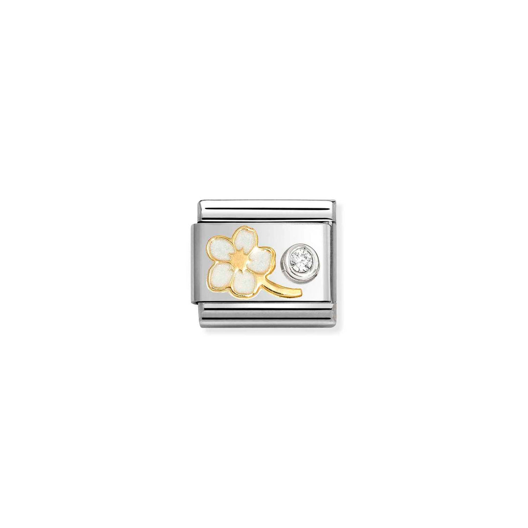 Nomination - Composable Classic White Forget Me Not with CZ Charm