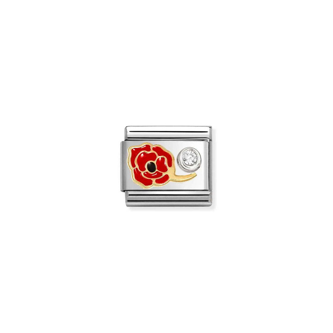 Nomination - Composable Classic Red Poppy with CZ Charm