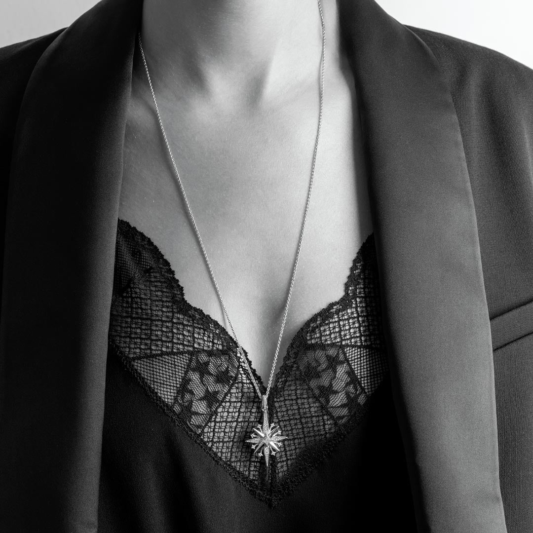 Kit Heath - Céleste North Starburst Necklace - Silver