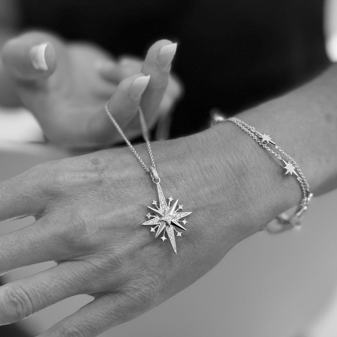Kit Heath - Céleste North Starburst Necklace - Silver