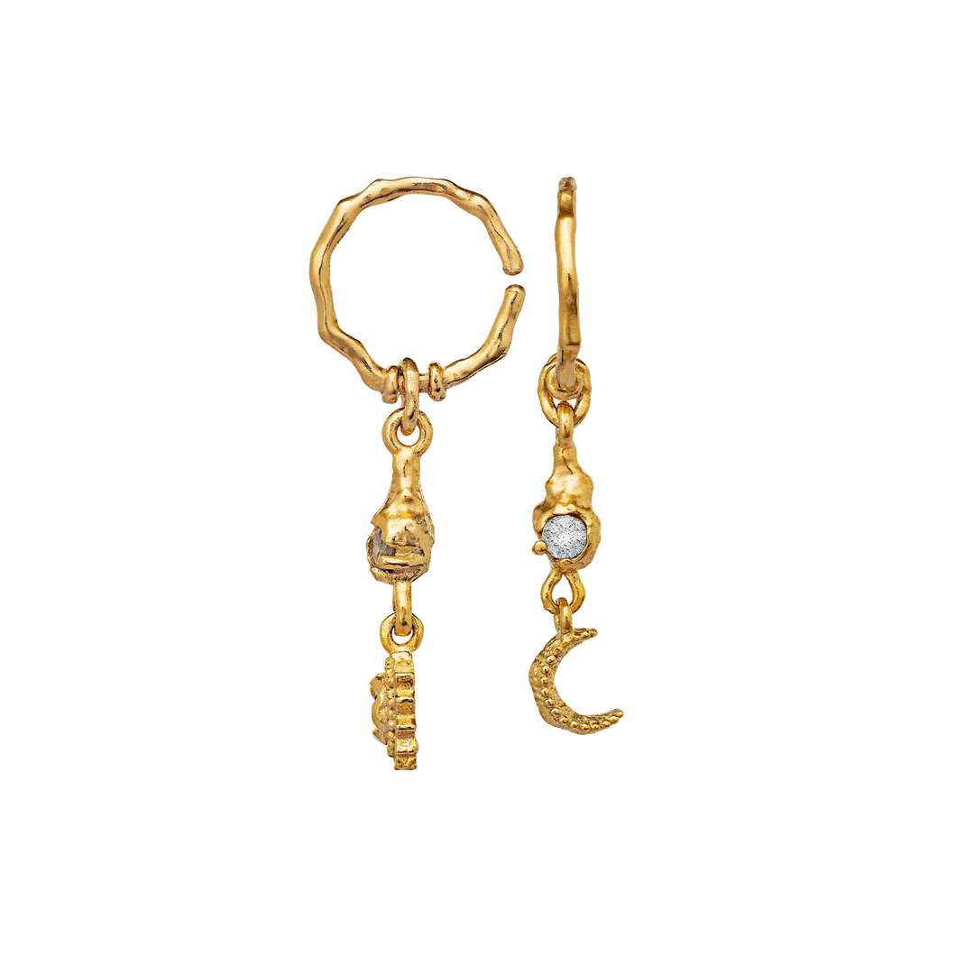 Maanesten - Sun and Moon Ember Earrings - Gold