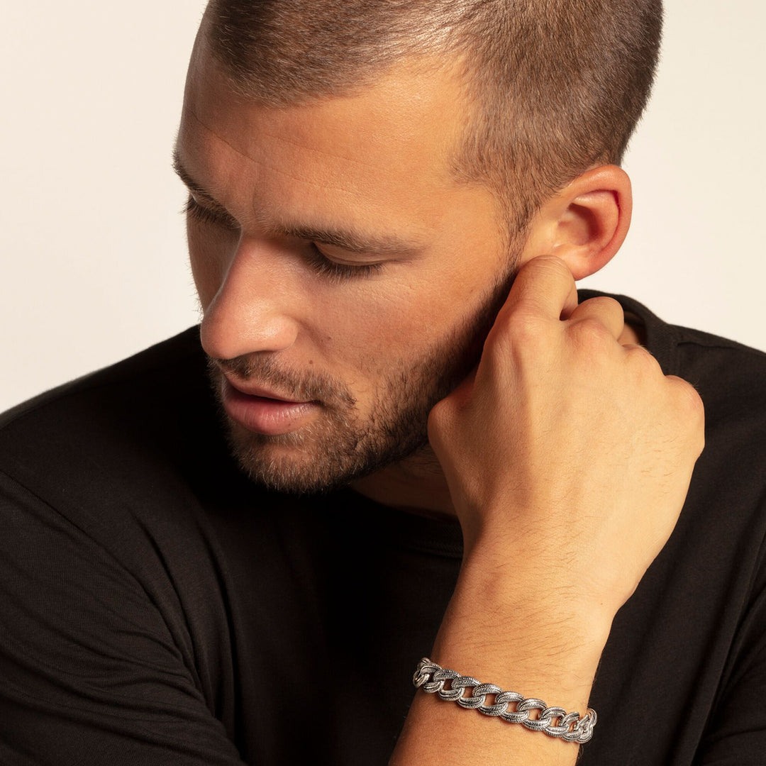 Thomas Sabo - Feather Structure Silver Chain Bracelet