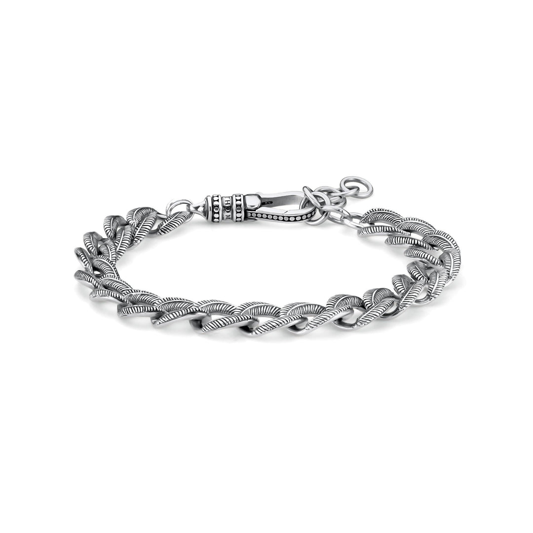 Thomas Sabo - Feather Structure Silver Chain Bracelet