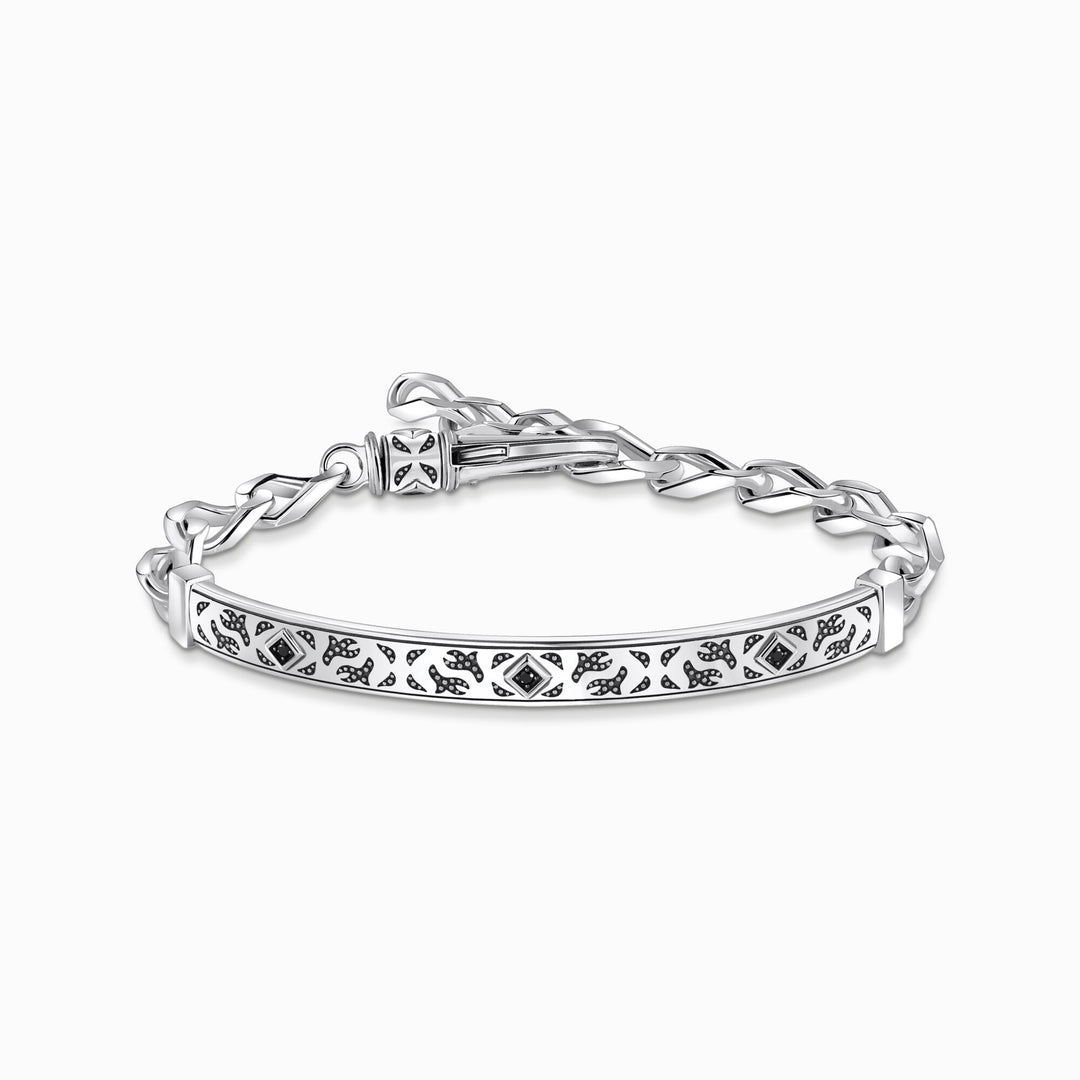 Thomas Sabo - Rebel Wolf Black Zirconia Bracelet - Silver